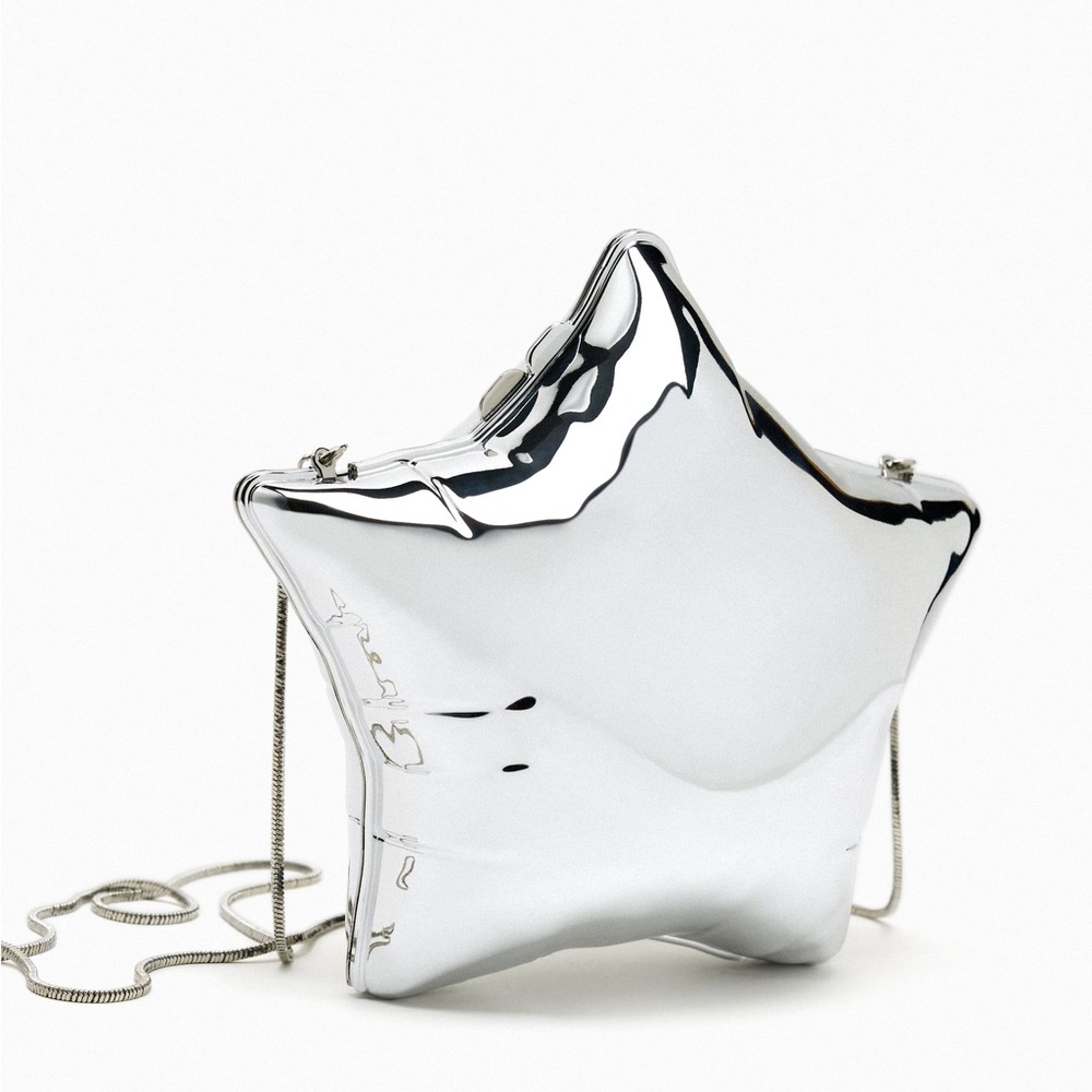 Authentic Zara Star Box Clutch Balloon Crossbody Bag